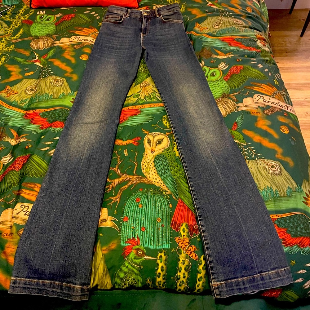Zara straight leg boot cut jean sz 2